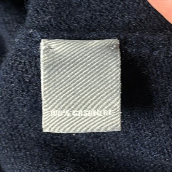 Neiman Marcus Cashmere Sweater Tank Top Navy Size Large - Picture 7 of 9